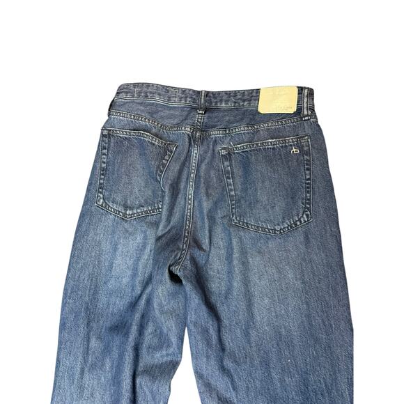 rag & bone Logan High-Rise Wide-Leg Jeans Medium Wash Women's 27 - Picture 8 of 10